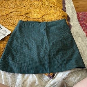 Green plaid preppy skirt